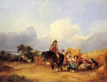 シェイアー・シニア・ウィリアム Painting - 収穫の時期の田園風景 ウィリアム・シェイヤー・シニア